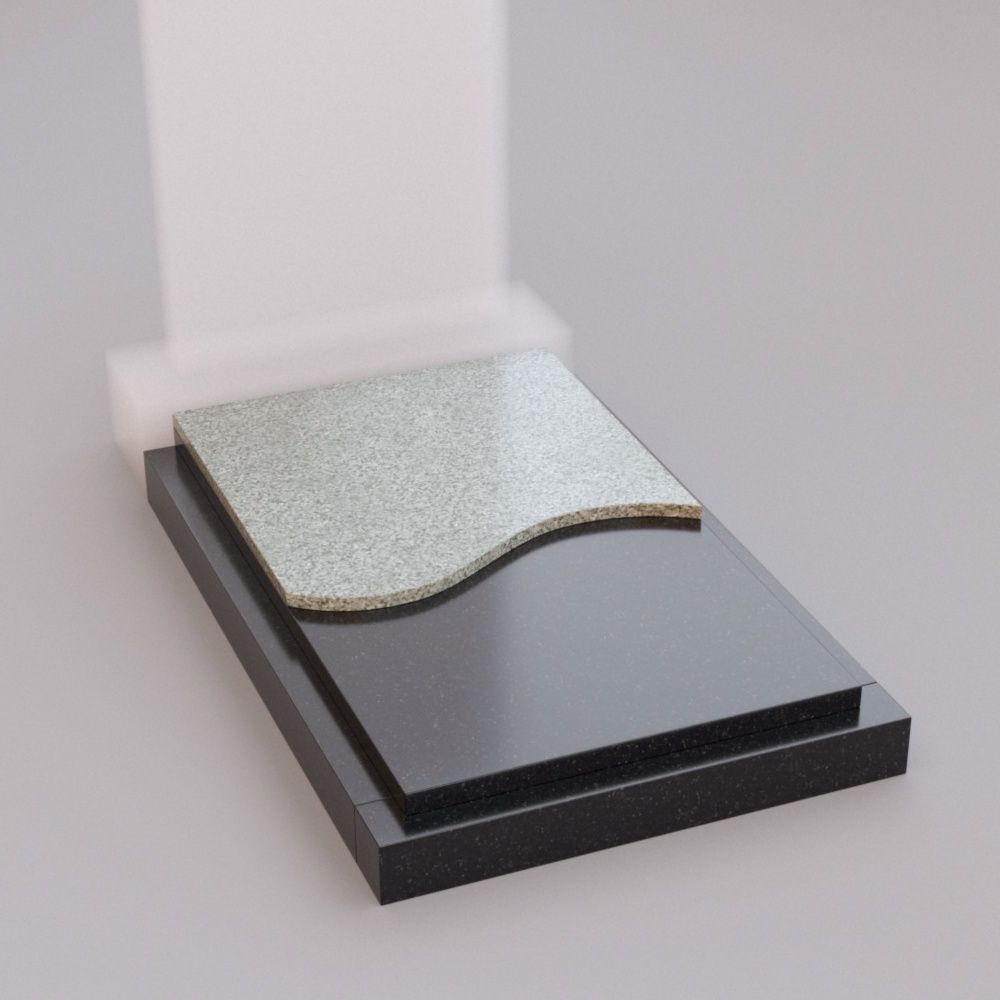 плита на цветнике гранитная