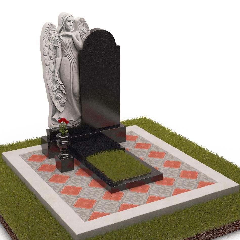 Надгробный комплекс со скульптурой ангела