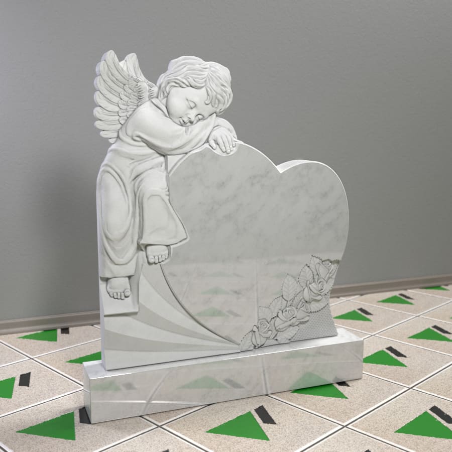 Ангел с сердцем на могилу 13941
