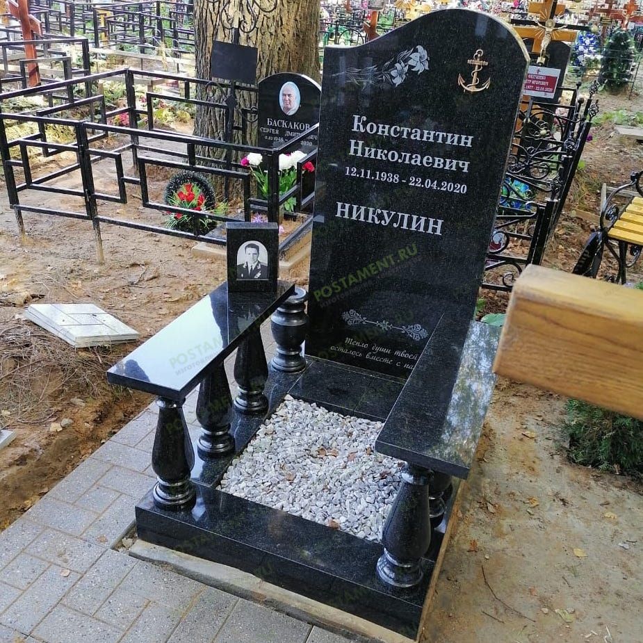 накладка якорь на памятник из бронзы