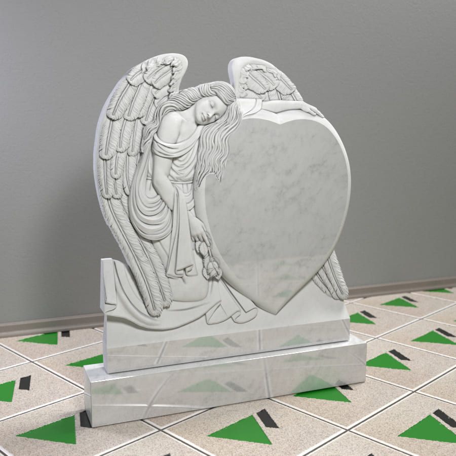 Ангел с сердцем на могилу эксклюзивный 14406