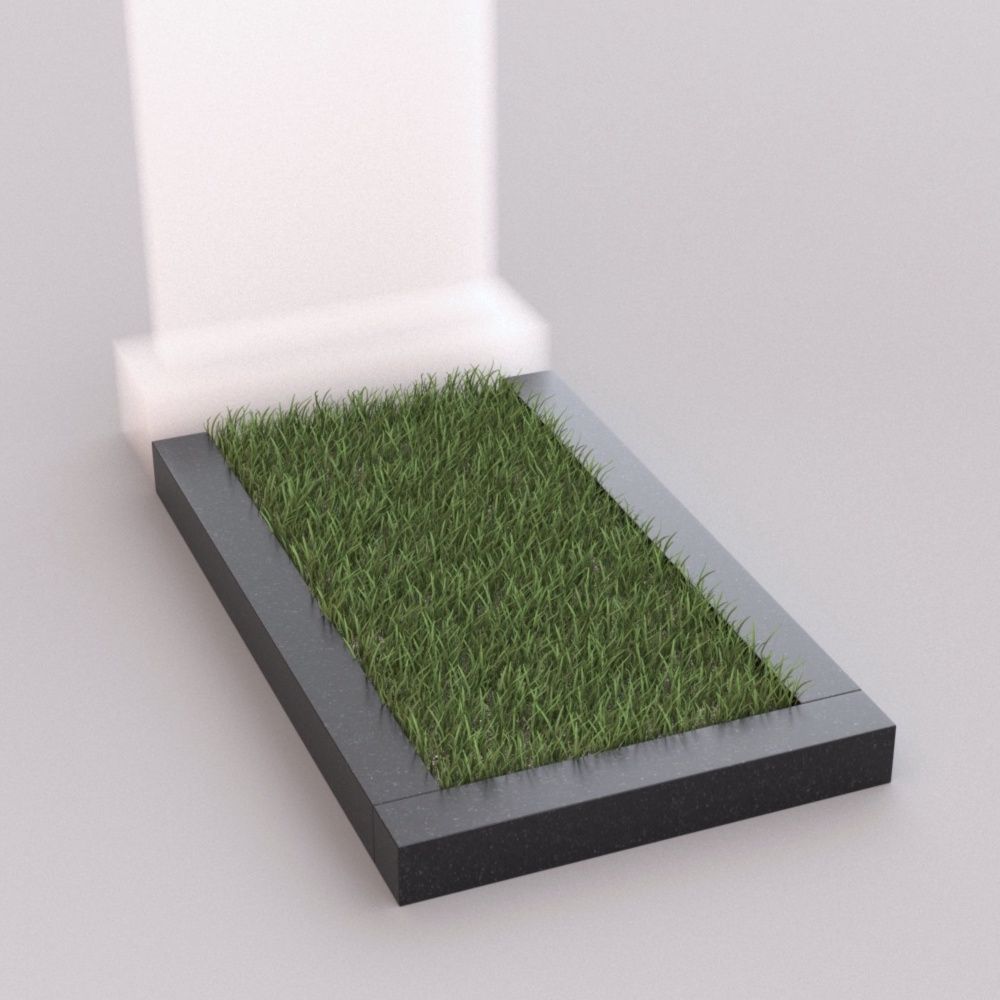 цветник на могилу стандартной формы