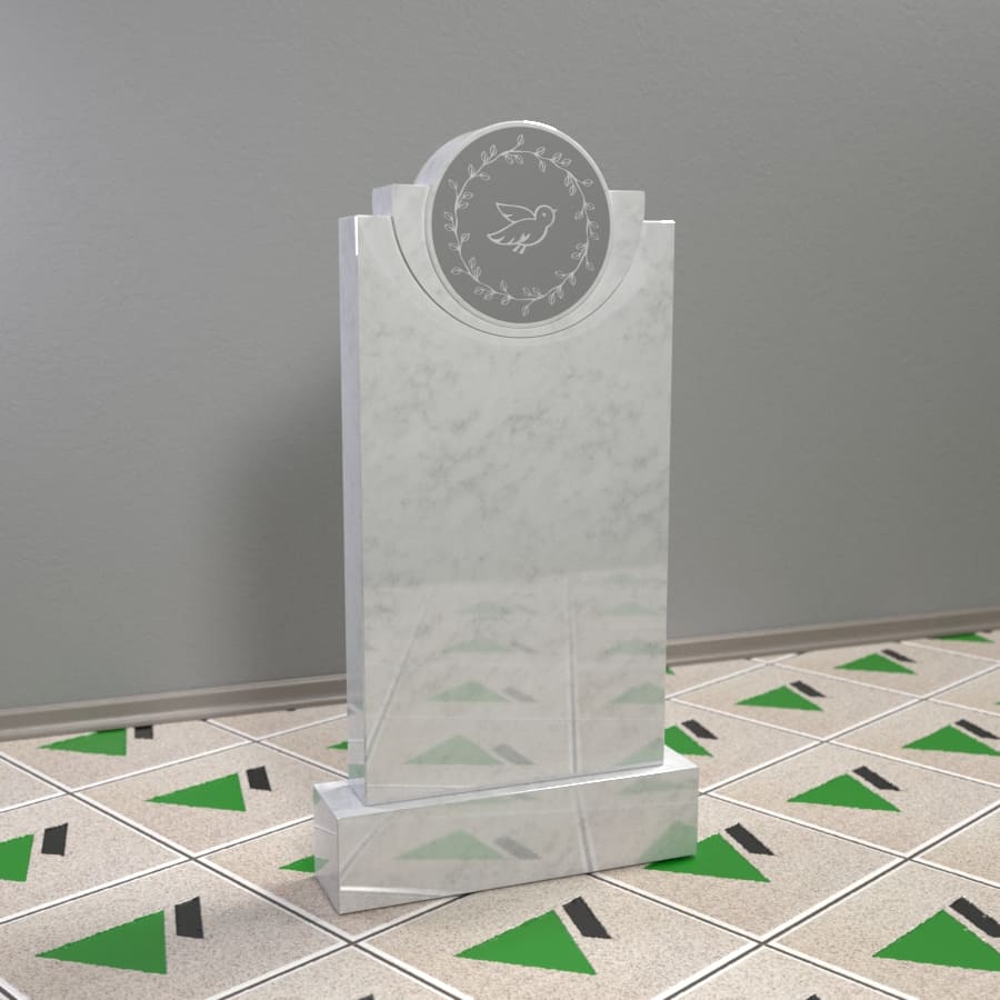 Памятник с птицей пескоструй