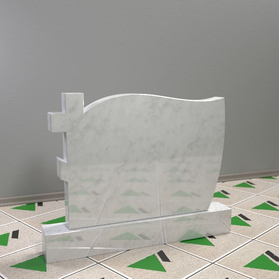 памятник горизонтальный с крестом и фаской 15901