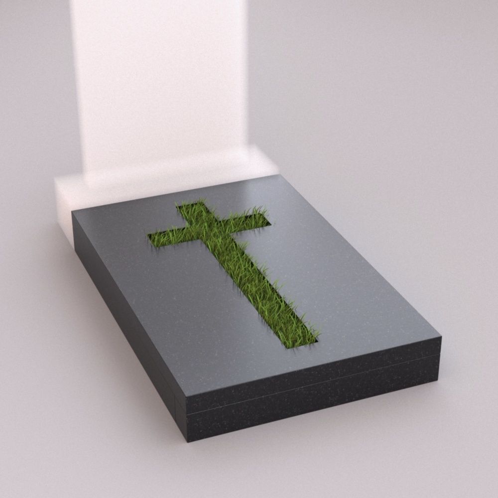 Надгробная плита с крестом на могилу