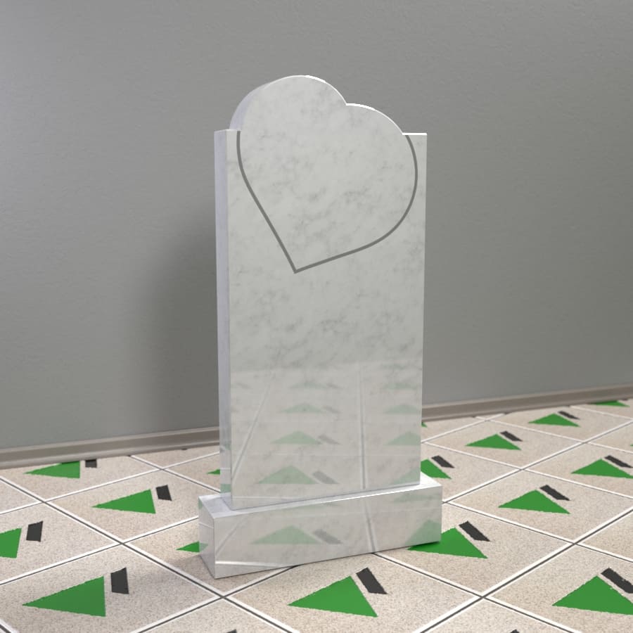 фигурное надгробие с сердцем