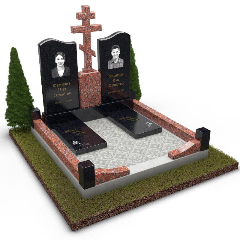 гранитный комплекс на могилу православный