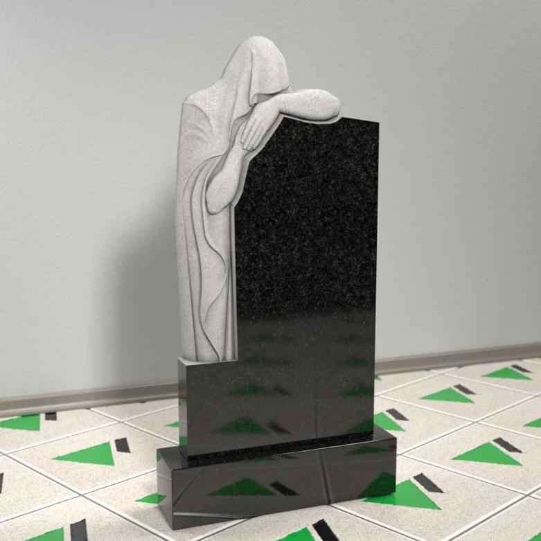 Памятник со скорбящей на могилу 13607