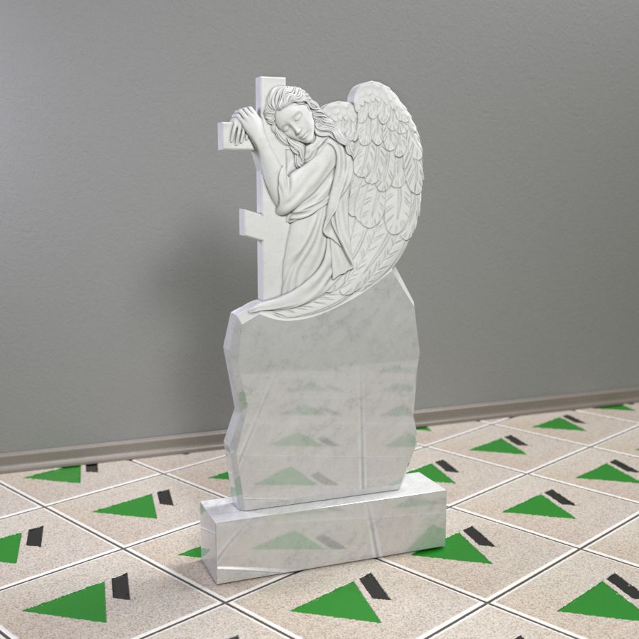 Памятник с ангелом и крестом 14135