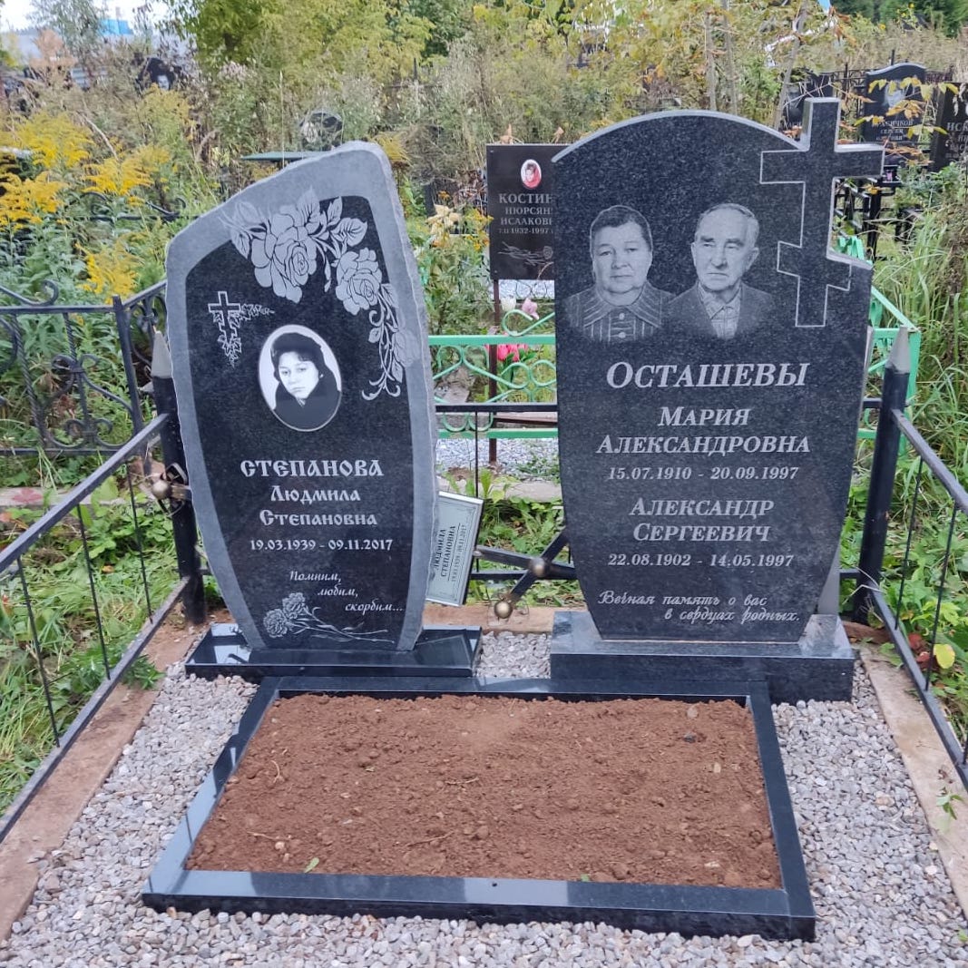 стандартный цветник на могилу