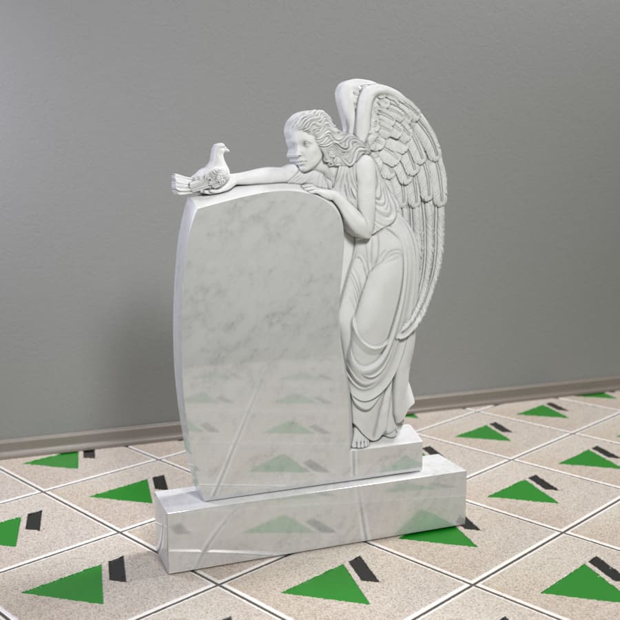 Памятник ангел с голубем на могилу 14346