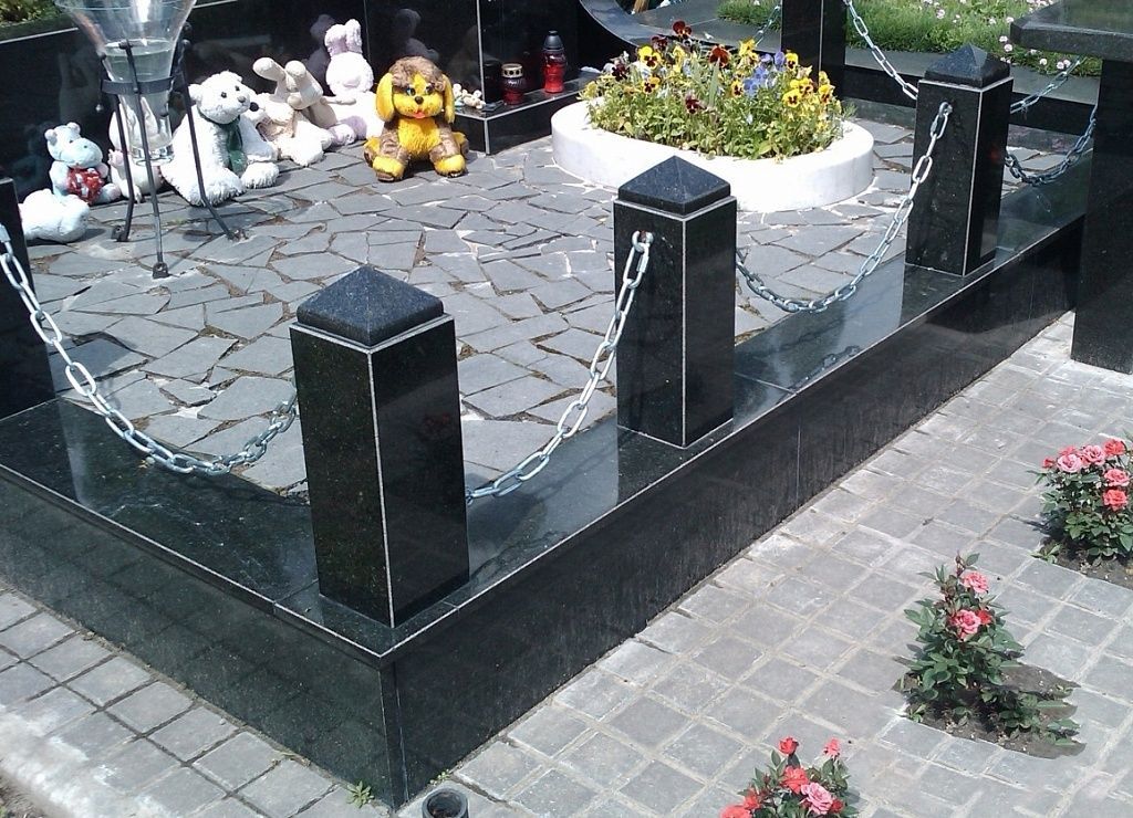 ограда столбики с цепями