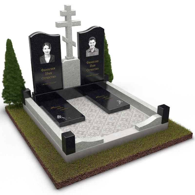 гранитный комплекс на могилу православный