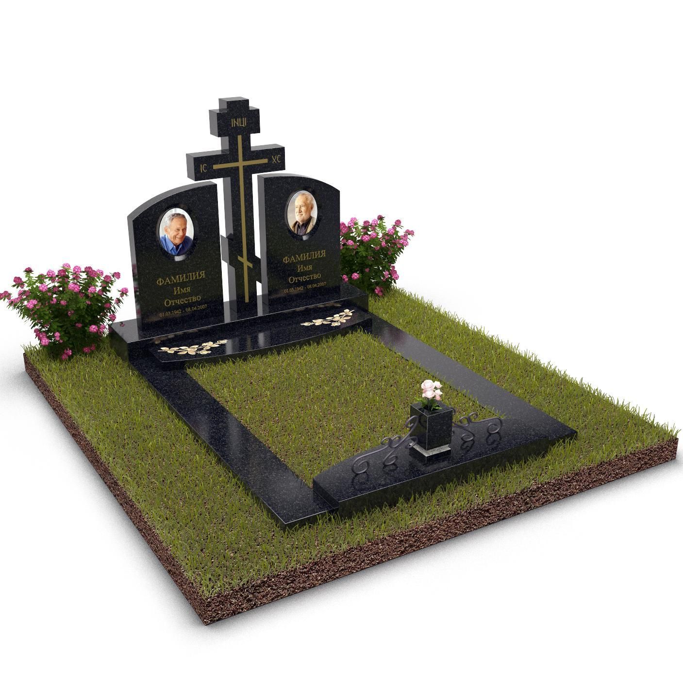 Православный комплекс гранитный с крестом