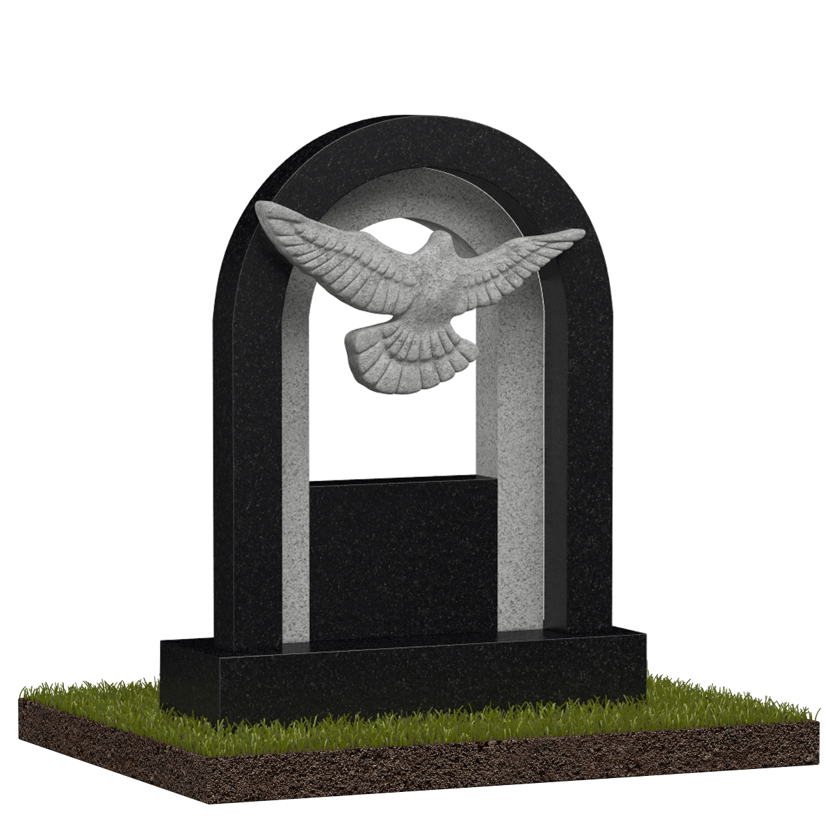 Памятник-арка с голубем