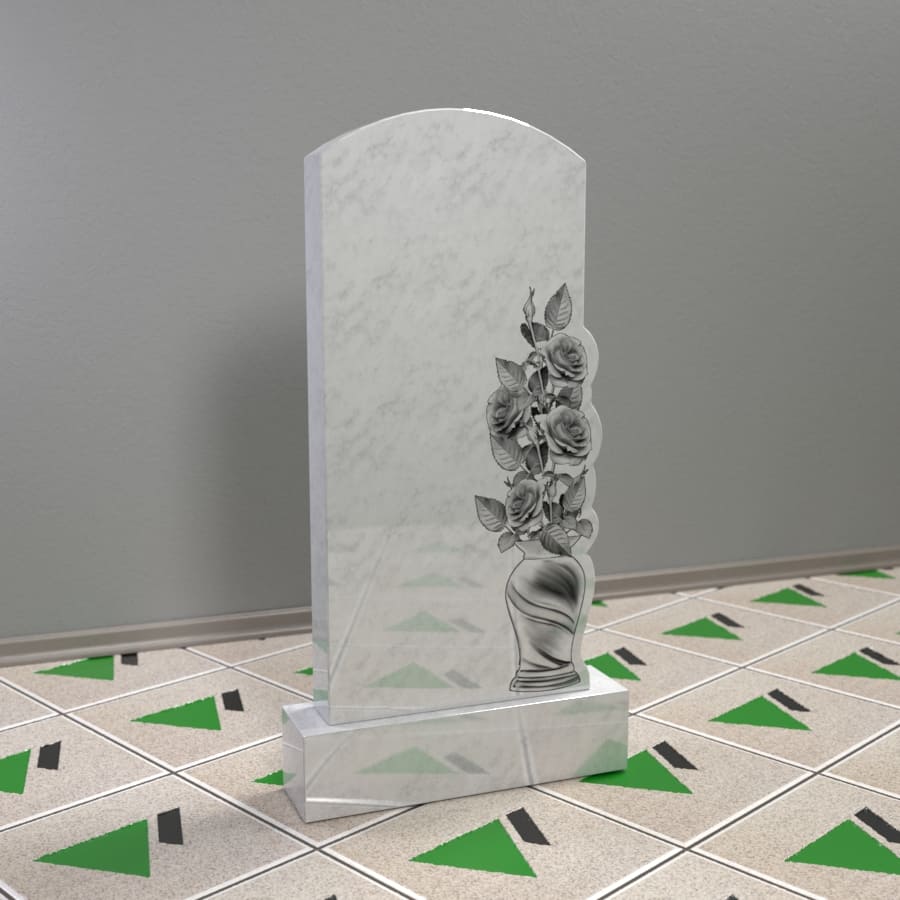 Памятник с вазой и цветами