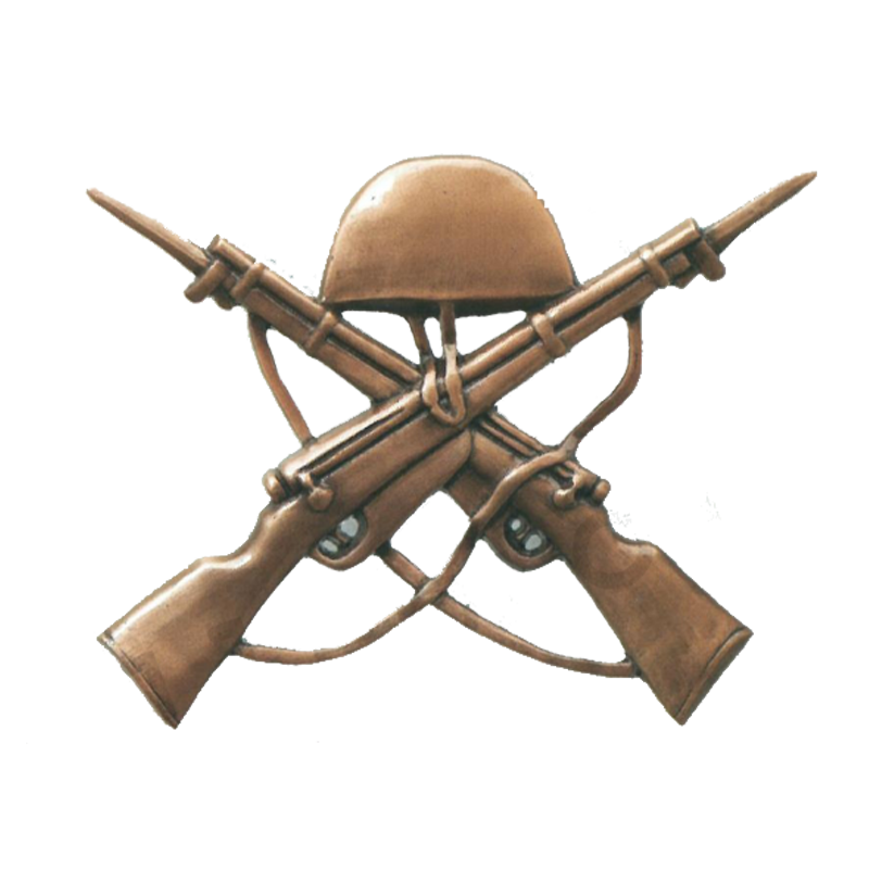 накладка для военных на памятник из бронзы