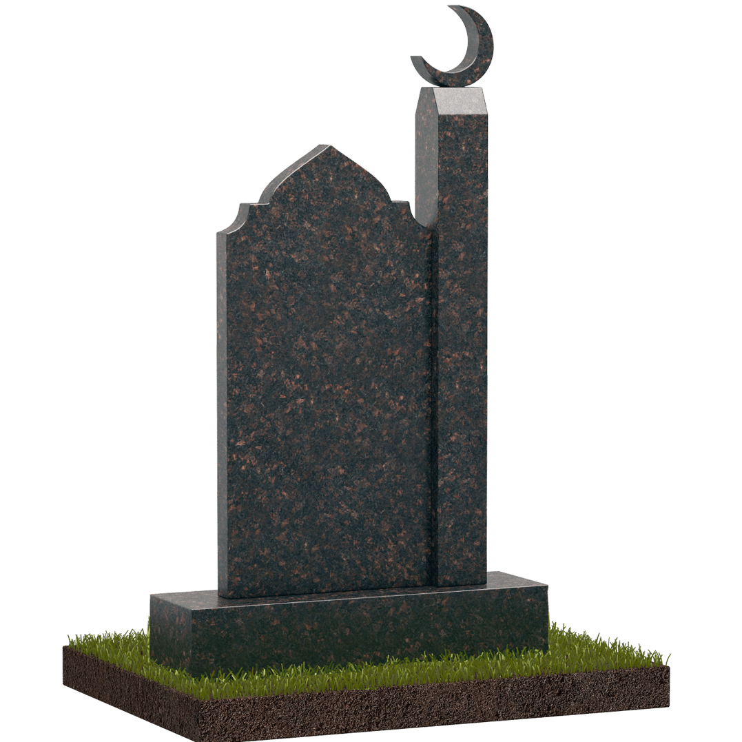 Памятник мусульманский с месяцем из гранита