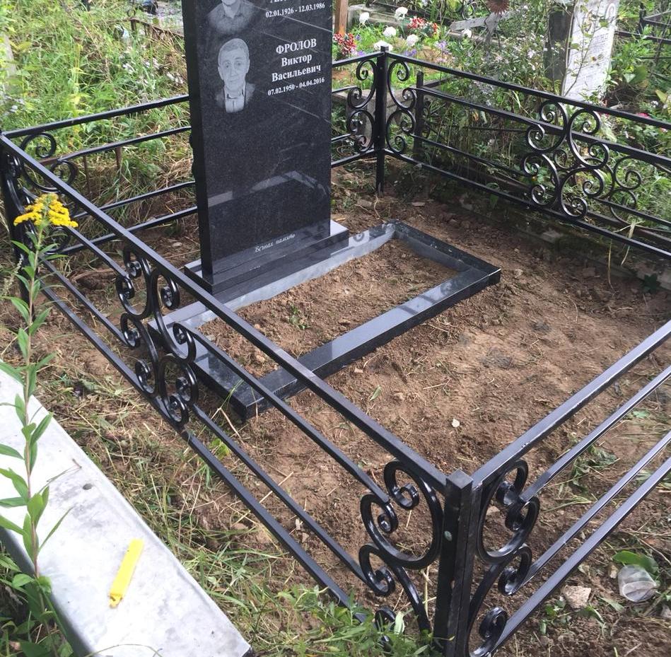 простая оградка на могилку