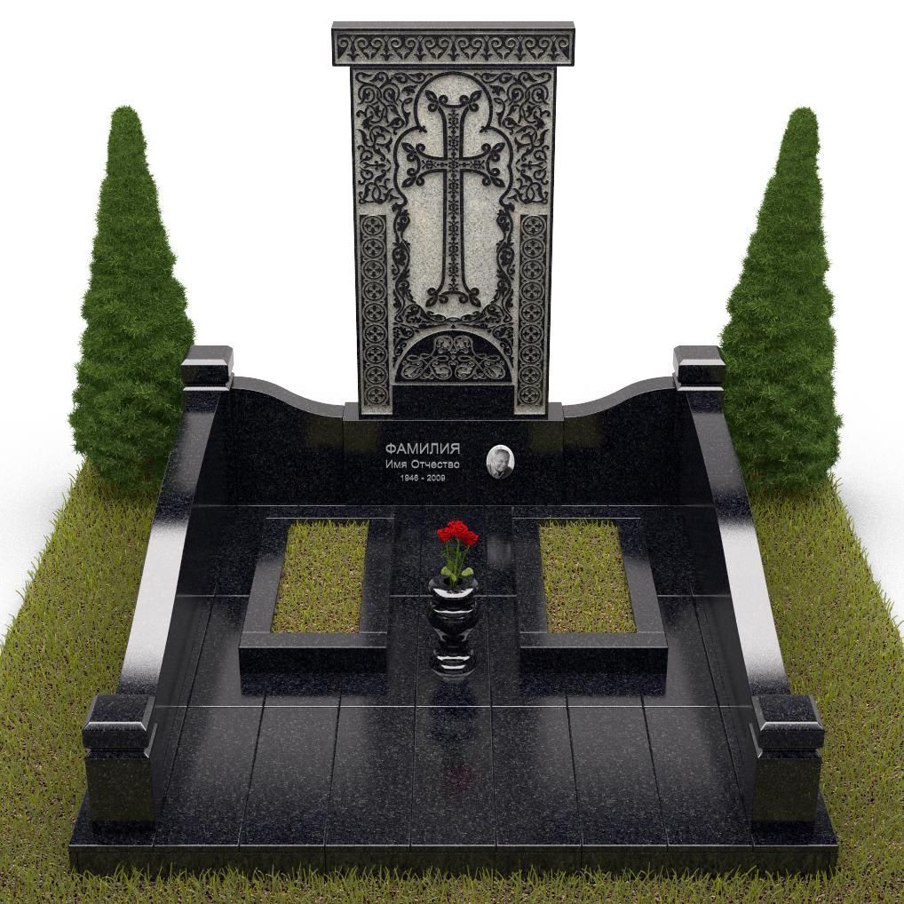 Гранитный комплекс хачкар на могилу