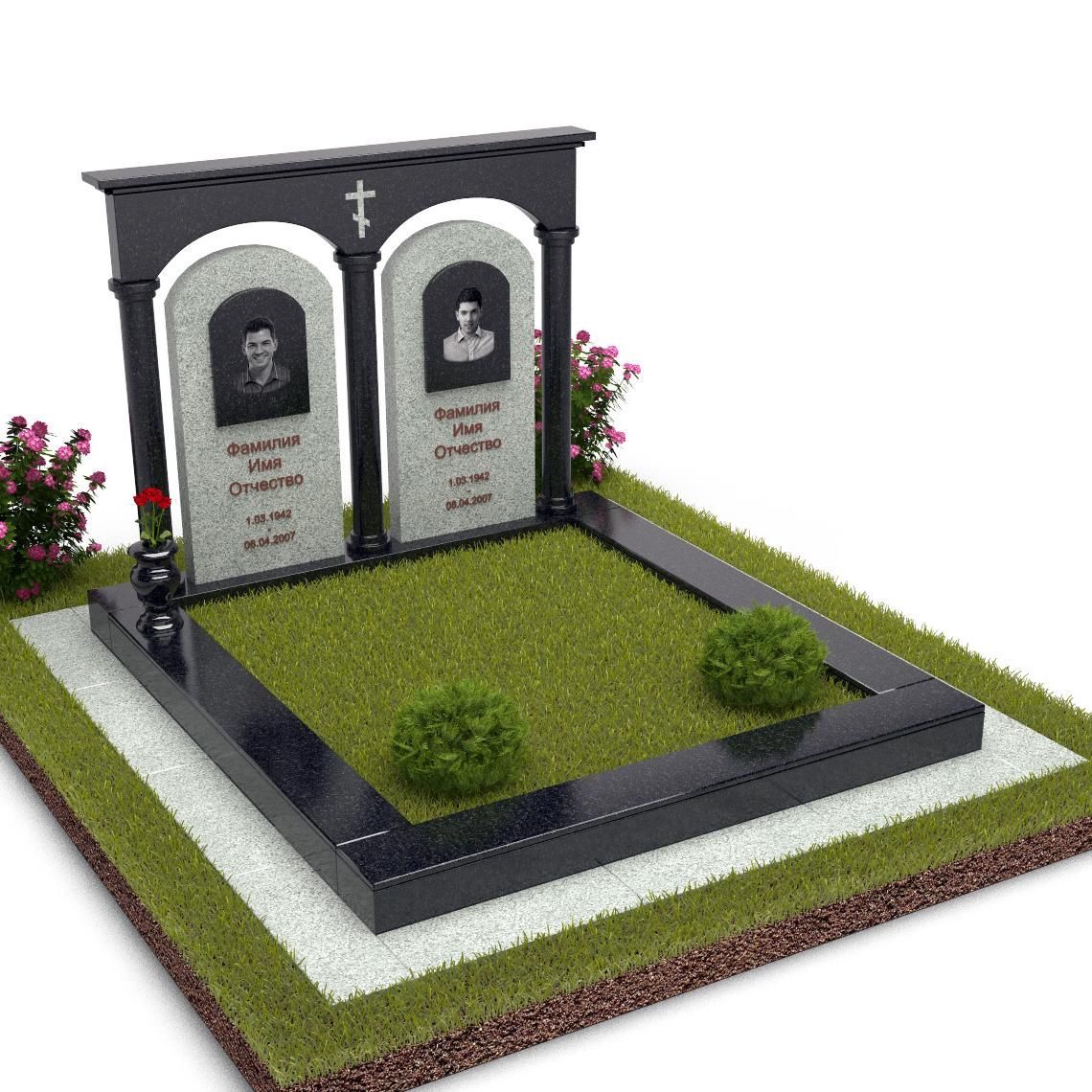 две стелы под арками