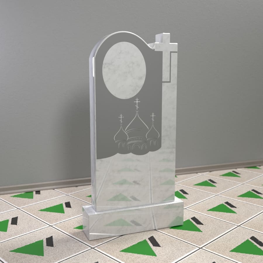 Памятник с куполами и крестом