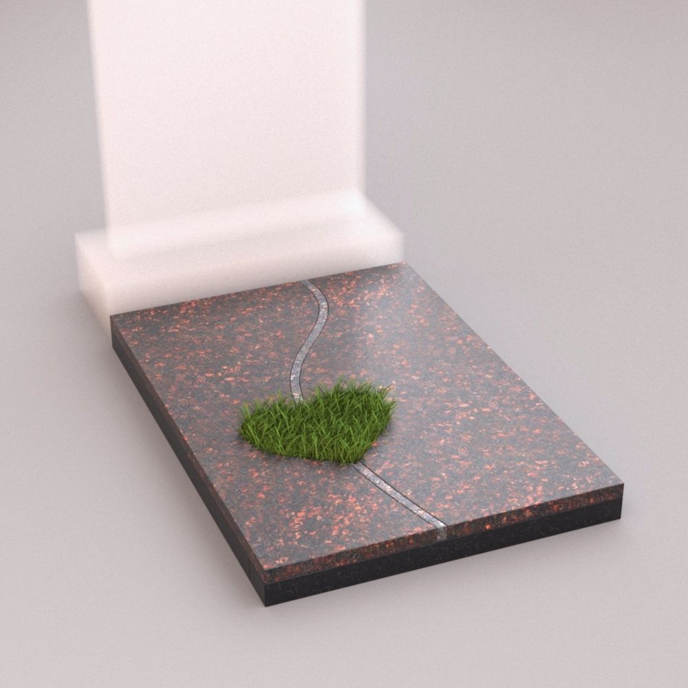 Надгробная плита с резным сердцем