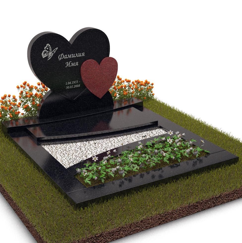 Комплекс на могилу с сердцем
