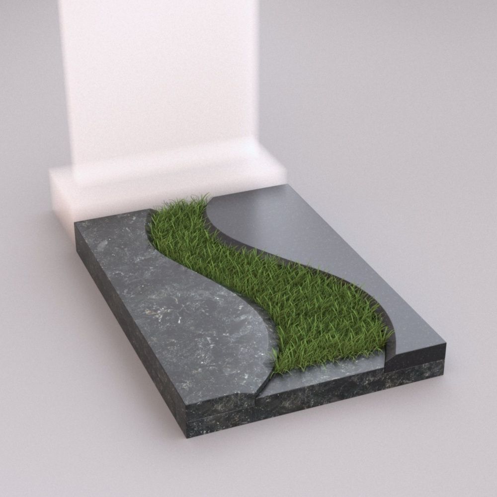 цветочница из гранита зеленого 