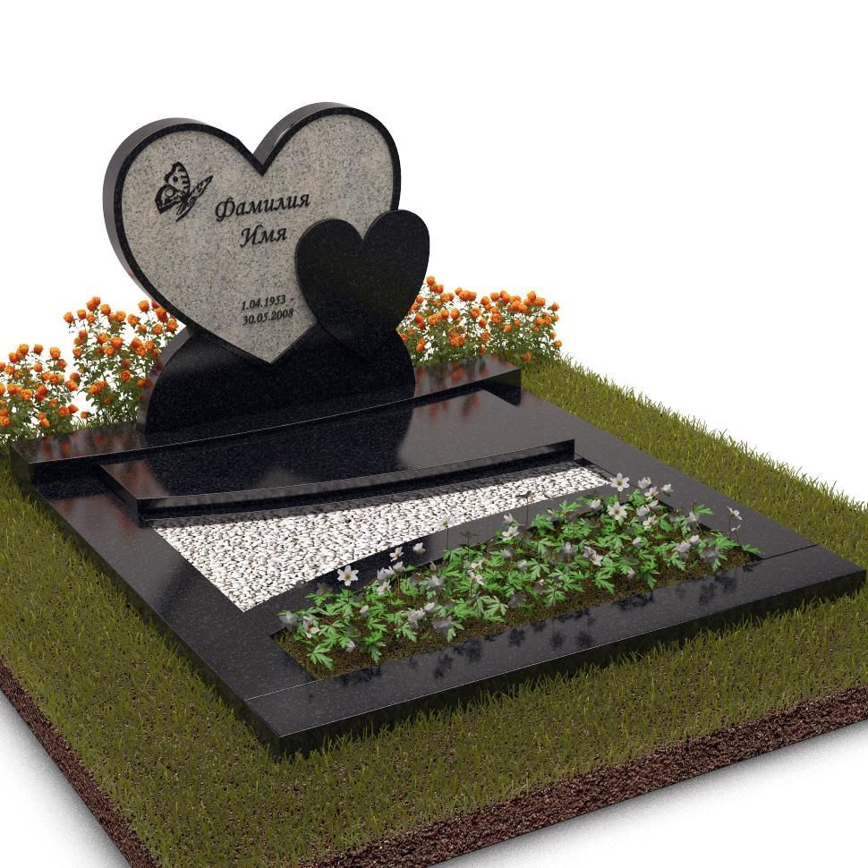 Комплекс на могилу с сердцем