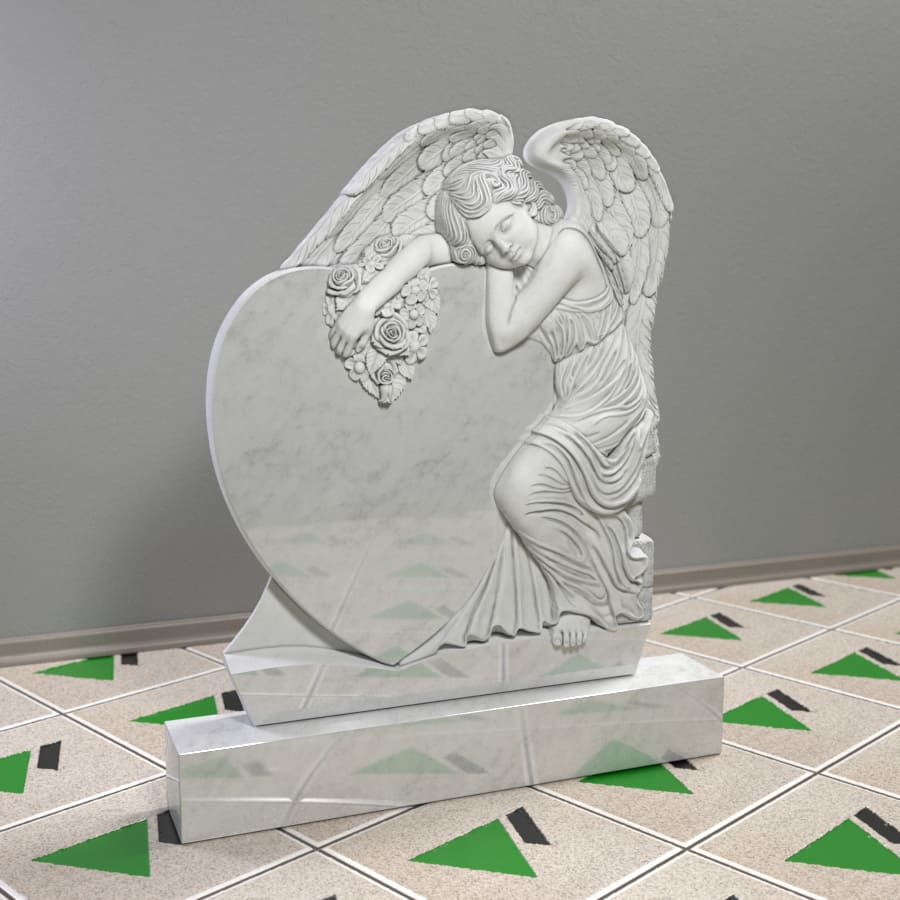 Ангел с сердцем на могилу 13942