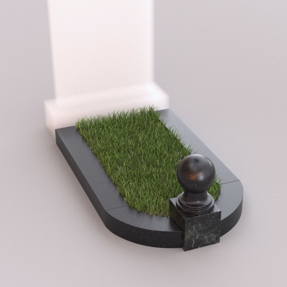 фигурный цветник на могилу