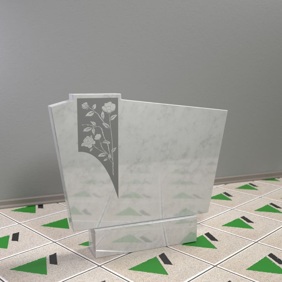 горизонтальный памятник с голубем 15708