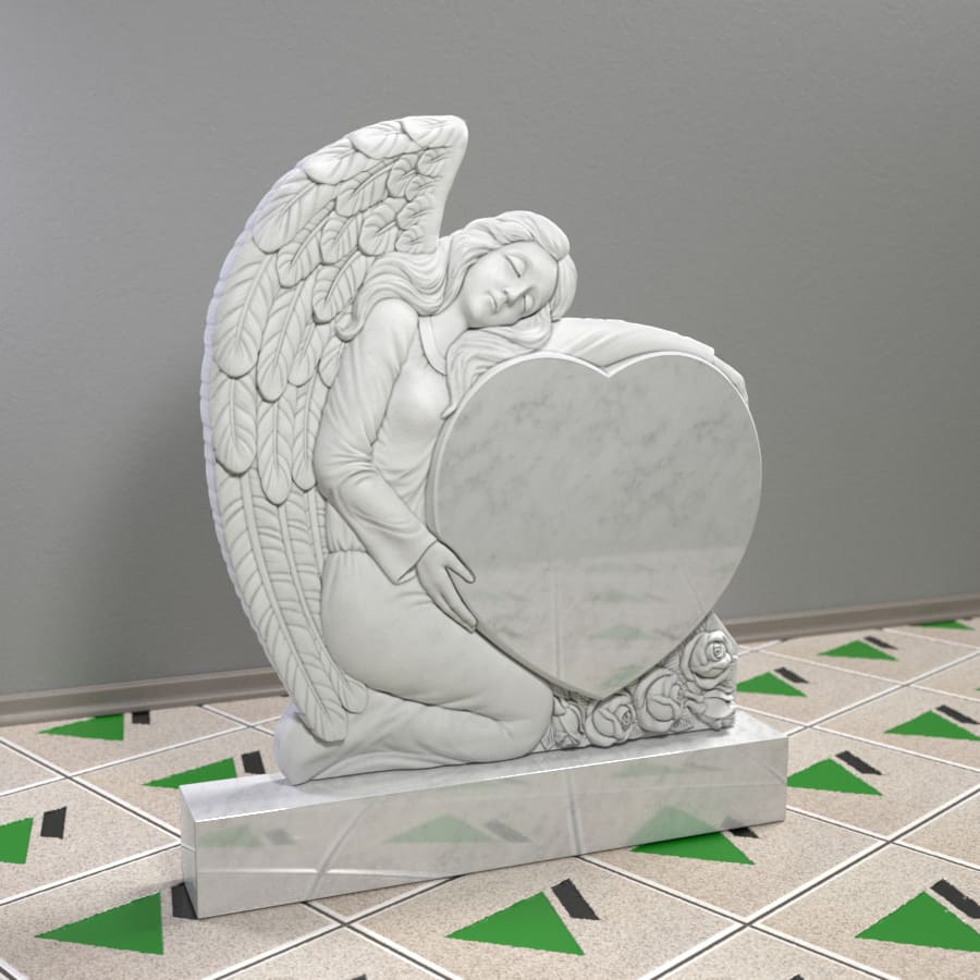 Ангел с сердцем на могилу эксклюзивный 14404