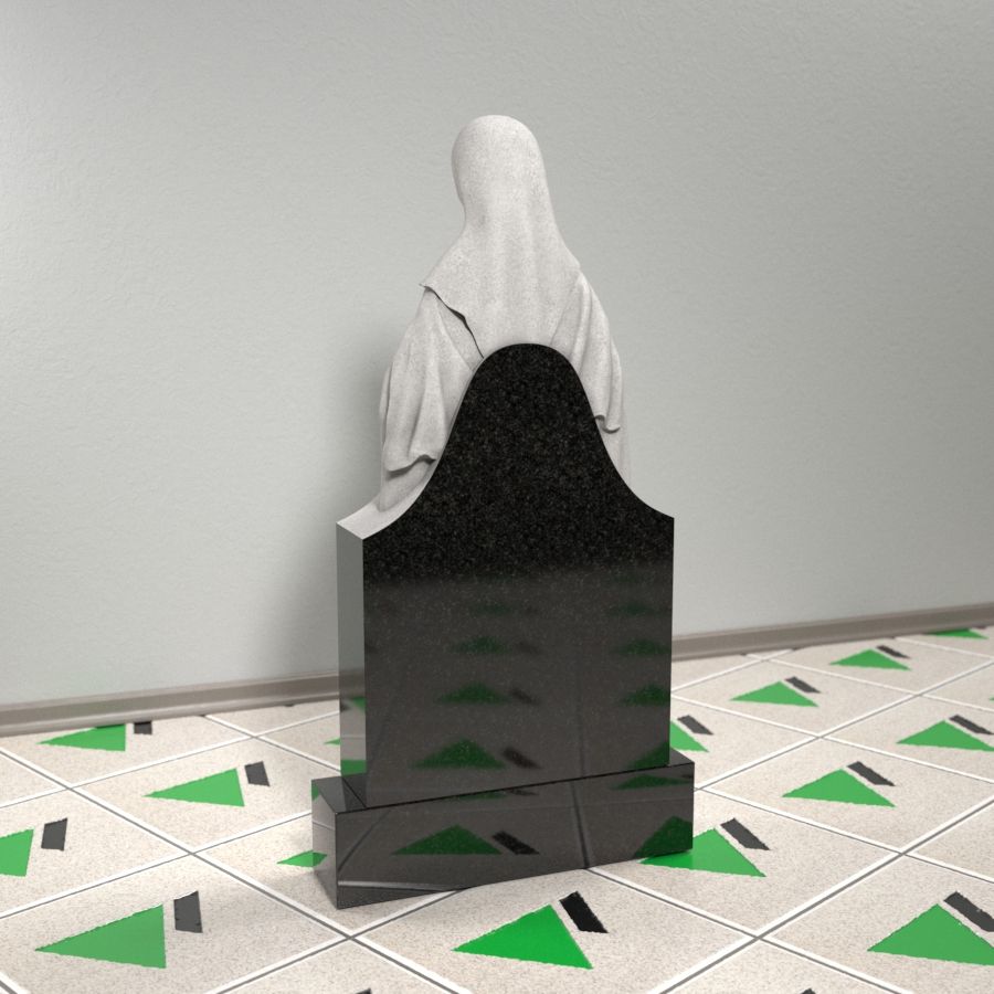 Памятник со скорбящей на могилу 14207