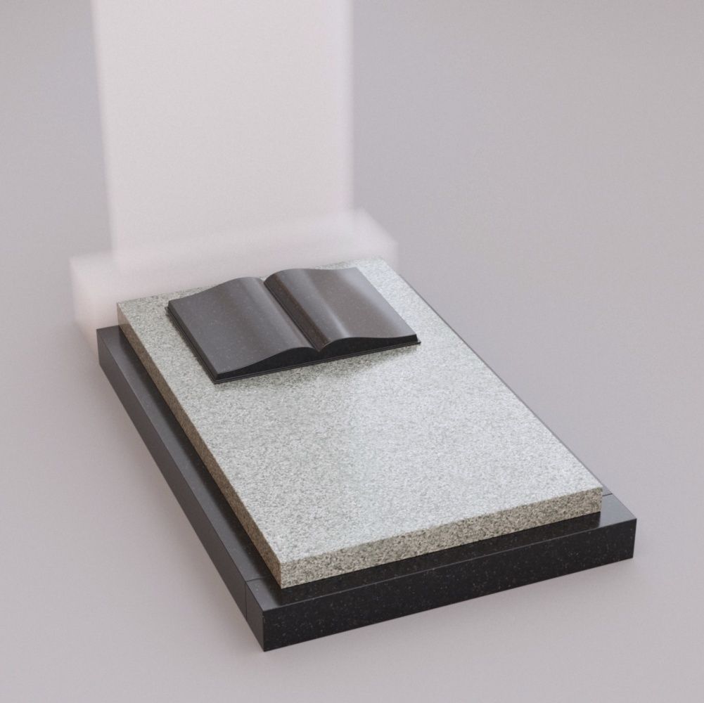 надгробная плита с книгой из гранита