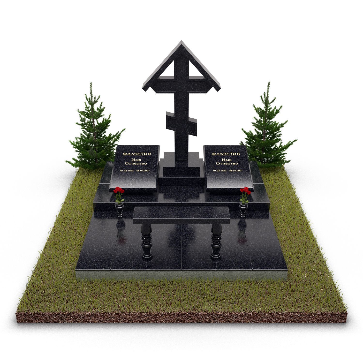 памятник со старообрядческим крестом