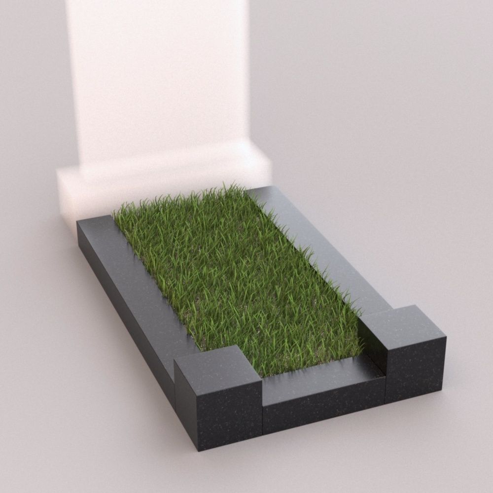 Цветочница на могилу с кубиками