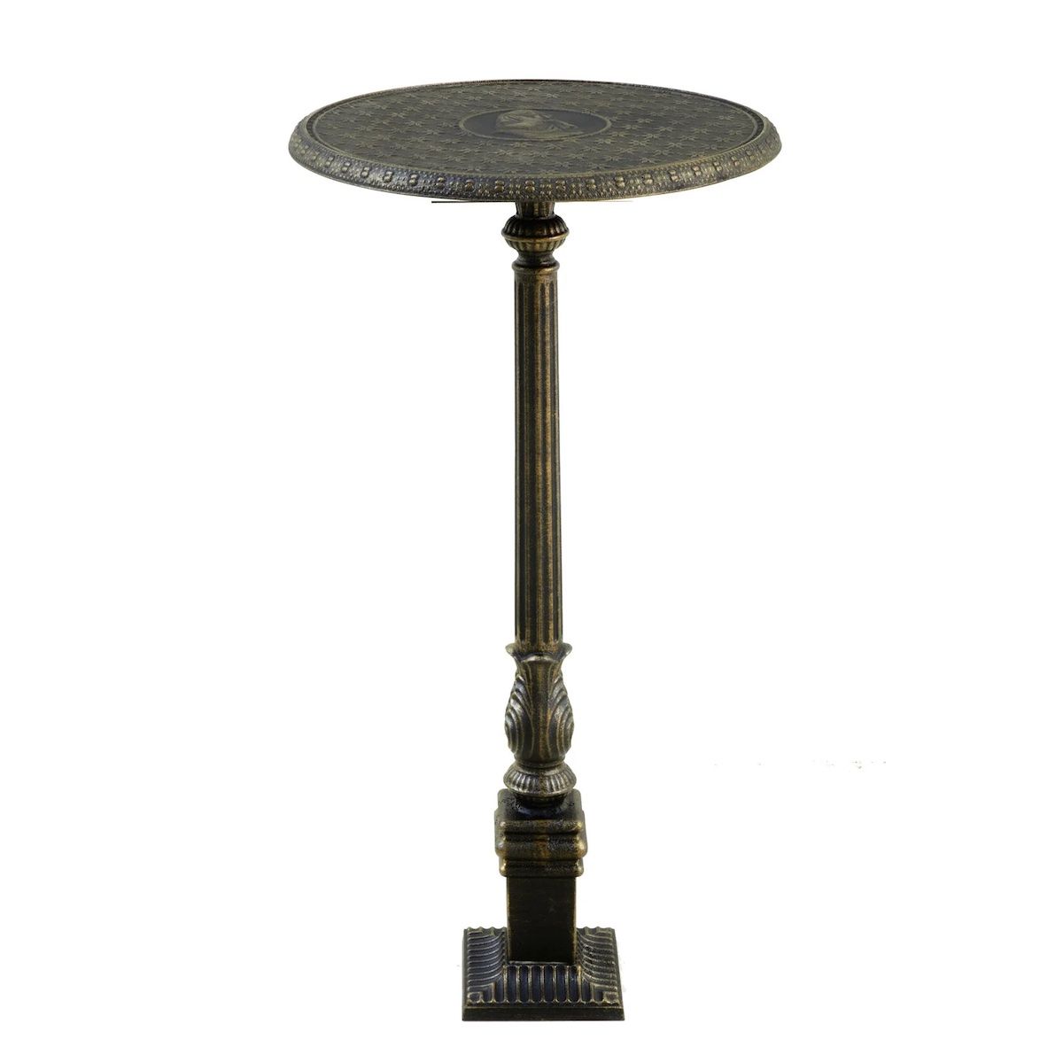 Столик круглый чугунный на кладбище