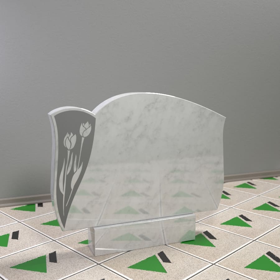 горизонтальный памятник с голубем 15709