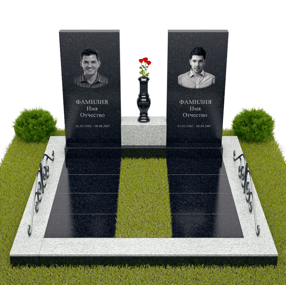 гранитный комплекс с двумя стелами