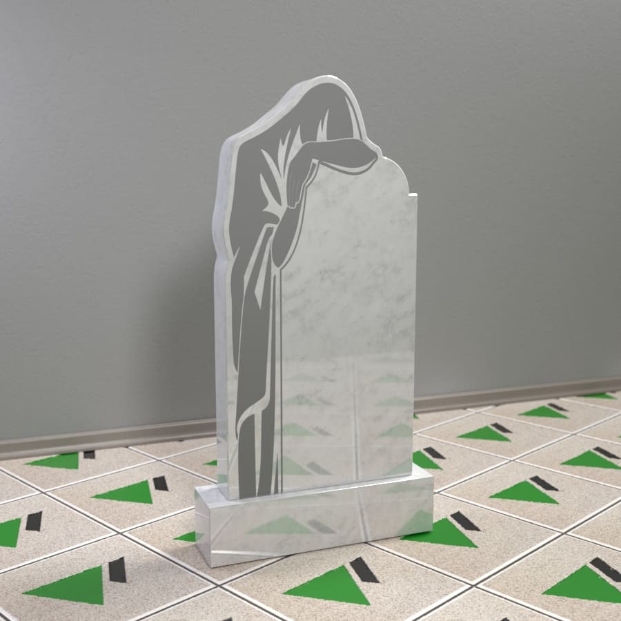 памятник со скорбящей из гранита 11204