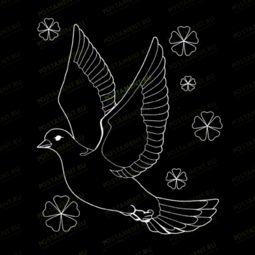 Голубь на памятник рисунок