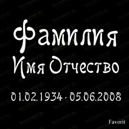 ФИО гравировка 91443