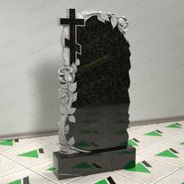 Памятник с розами и крестом № 12623