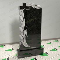 Памятник с тюльпанами и крестом № 12621