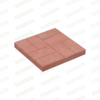 Плитка тротуарная 60101, название 8 кирпичей красная, размер 40×40×5