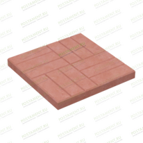 Плитка тротуарная 60102, название 12 кирпичей красная, размер 50×50×5