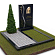 Гранитный мемориал с брусчаткой и гранитными поребриками