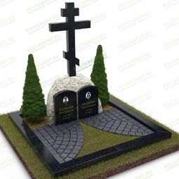 Комплекс с валуном на двоих и крестом